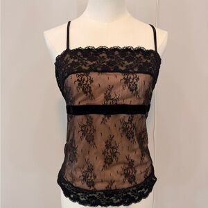 Y2K Black Lace Camisole Top